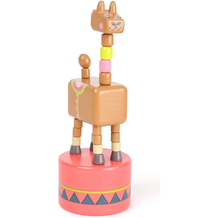 Small Foot 11094 Drückfiguren Jungle aus Holz, FSC 100%-Zertifiziert, Mitgebsel Spielzeug, Mehrfarbig – Bild 5