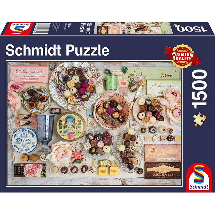 Schmidt Spiele Puzzle 58940 Nostalgie-Schokoladen, 1.500 Teile Puzzle, bunt