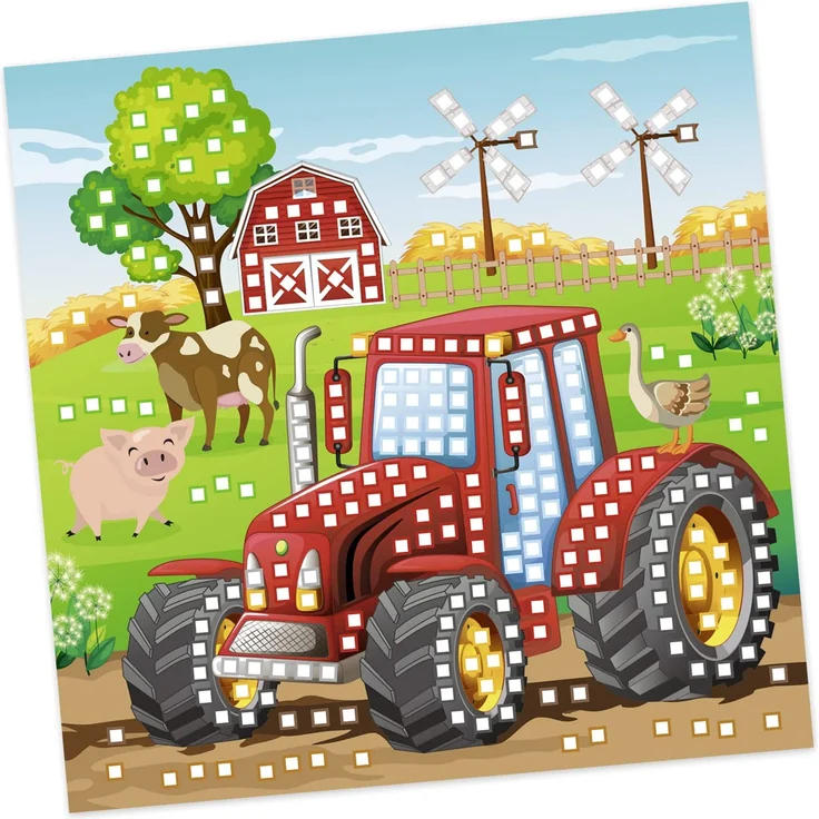 Moosgummi-Mosaik-Glitter ”Traktor” – Bild 3