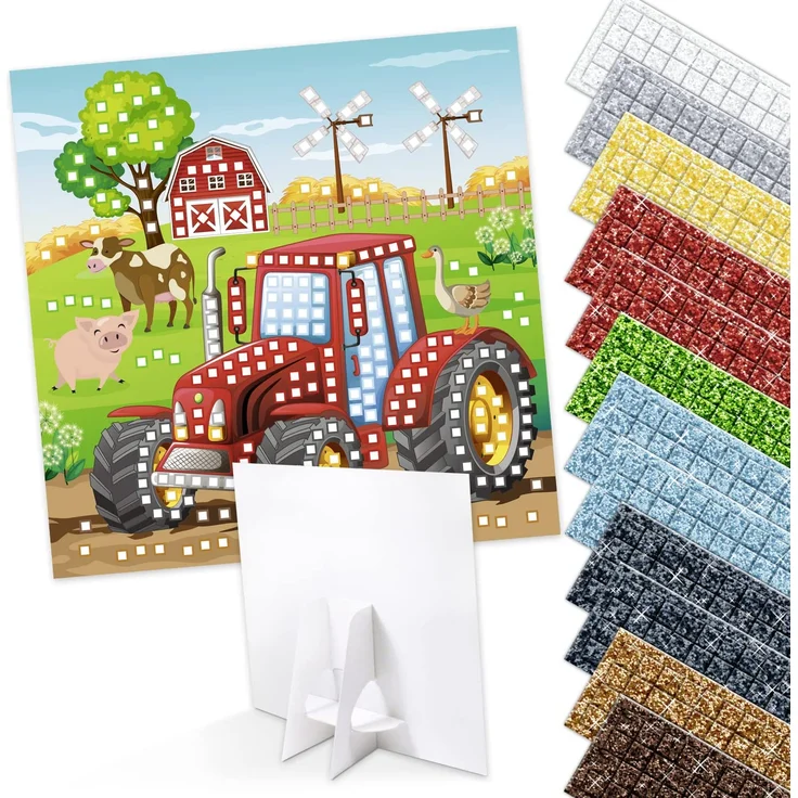 Moosgummi-Mosaik-Glitter ”Traktor” – Bild 7