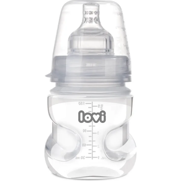 LOVI Babyflasche Medical+ mit dynamischem Silikon-Trinksauger | 150 ml | BPA frei | Beeinflusst den Saugreflex nicht | Anti-Kolik-System | SUPER Vent-Entlüftungssystem