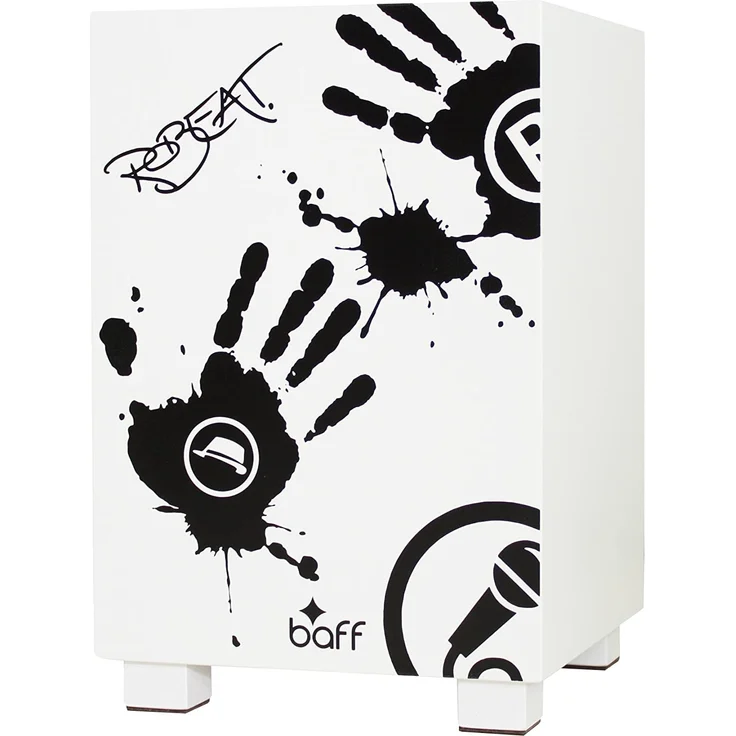 small foot 4352 Beatbox Robeat Cajon-Trommelhocker, weiß – Bild 1