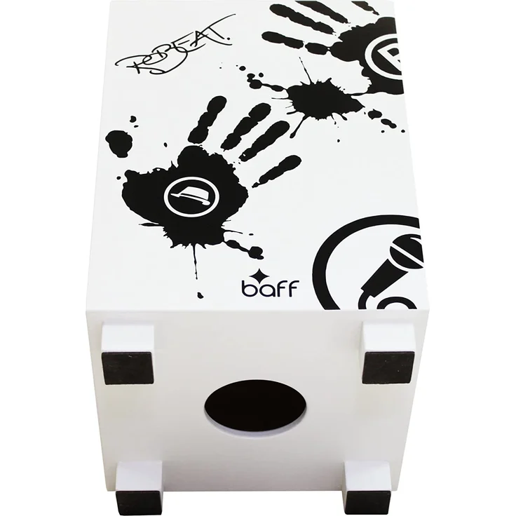 small foot 4352 Beatbox Robeat Cajon-Trommelhocker, weiß – Bild 4