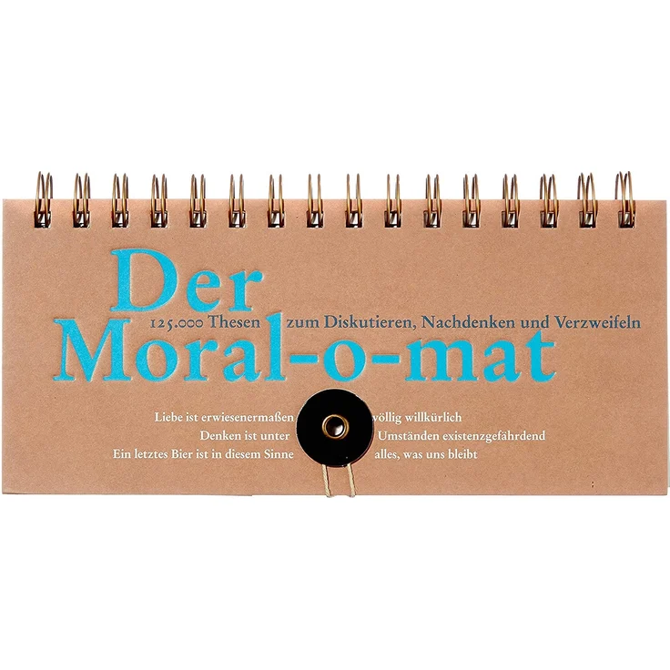 Der Moral-o-mat: 125.000 Thesen zum Diskutieren, Nachdenken und Verzweifeln. Ein spielerisches Set von Pia Frey – Bild 1