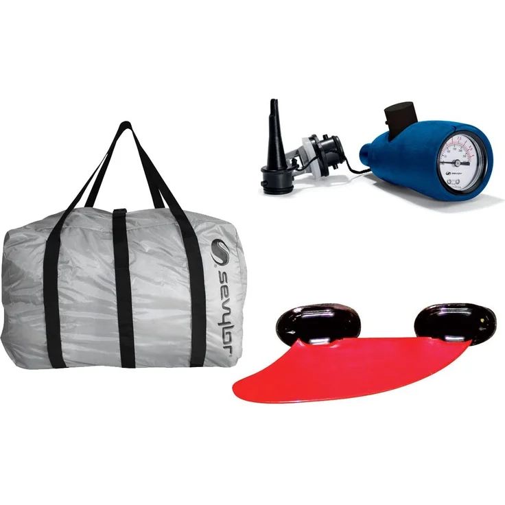 Sevylor 2-Sitzer Kajak Madison? Kit grün 327x93 cm aufblasbar mit 2 Paddeln, Tasche, Fußpumpe – Bild 7