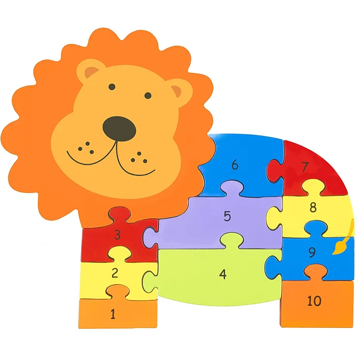 Orange Tree Toys Lion OTT05599 Zahlenpuzzle Löwe, Bunt