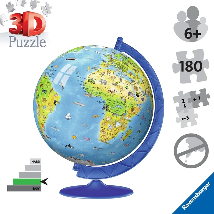 Ravensburger Globus für Kinder 180 Teile 3D-Puzzle – Bild 3