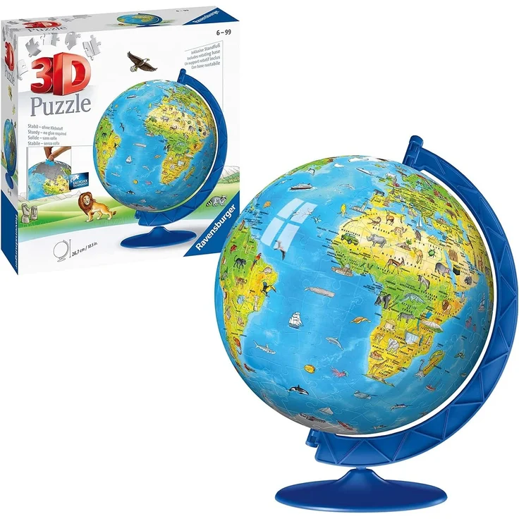 Ravensburger Globus für Kinder 180 Teile 3D-Puzzle – Bild 1
