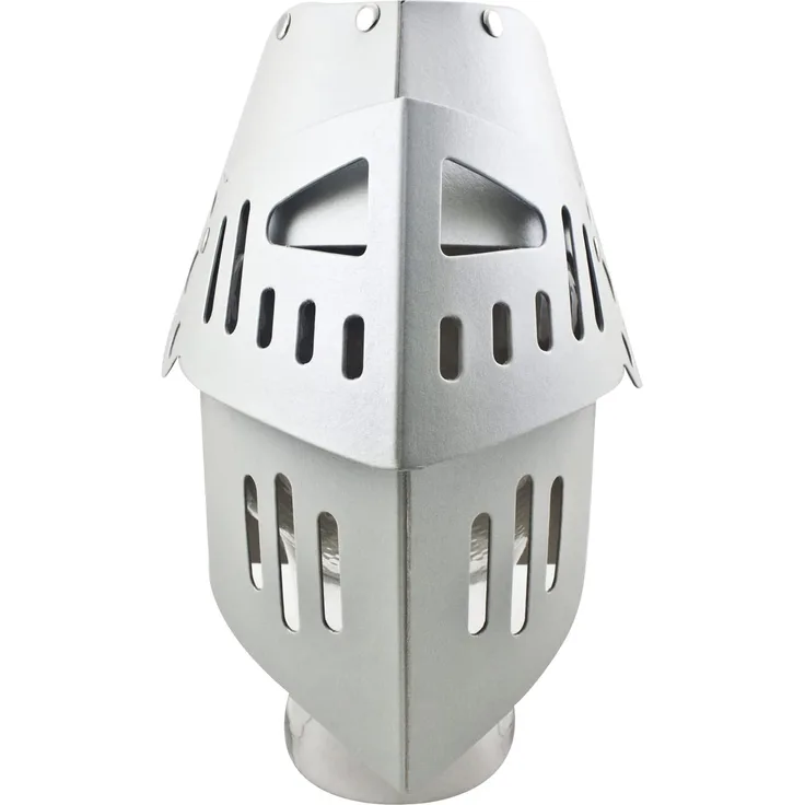 BestSaller 1302 Kinder Ritterhelm mit Visier aus Pappe, silber (1 Stück)