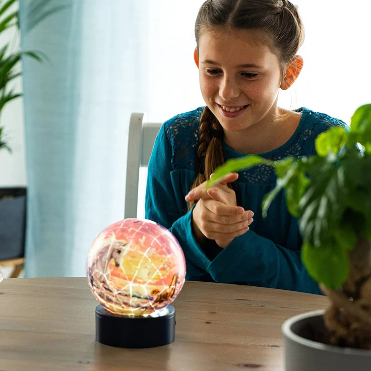 Ravensburger 3D Puzzle Nachtlicht Pferde am Strand - Puzzleball für Kinder ab 6 Jahren, LED Nachttischlampe mit Klatsch-Mechanismus, Schlummerlicht – Bild 6