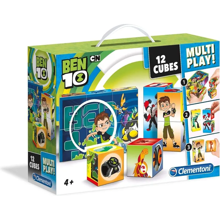 Clementoni 41507" Ben 10-Multiplay Würfelpuzzle, 12 Teile
