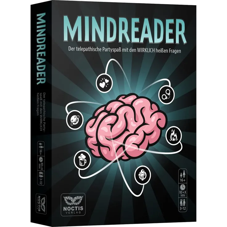 Mindreader - Das Partyspiel für einen witzigen Spieleabend mit Freunden - Kartenspiel ist für jede Anlass Pflicht - JGA-Feier - WG-Party - Silvester - lustige Spiele als Geschenk für Männer und Frauen