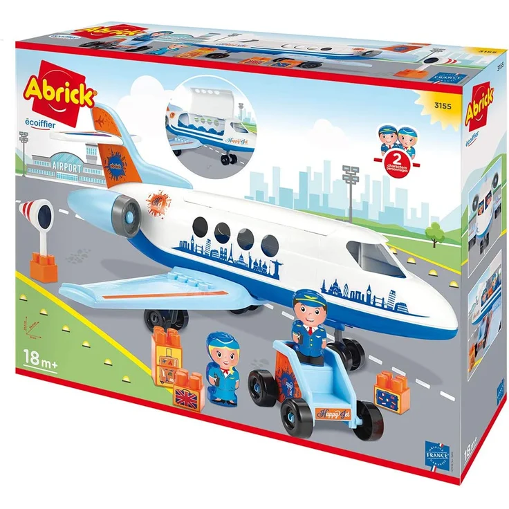 Abrick Flugzeug Happy Jet (Blau-Weiß) – Bild 3