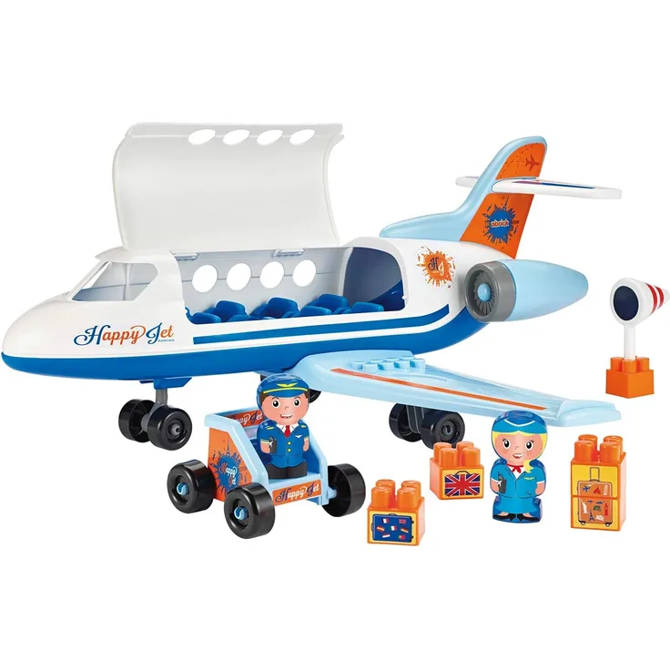 Abrick Flugzeug Happy Jet (Blau-Weiß)