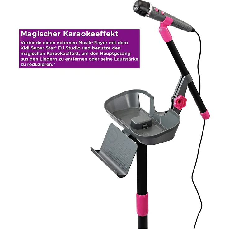 VTech 'Kidi Super Star DJ Studio' Mikrofon, ab 6 Jahren, singen, tanzen und eigene Sounds mischen, lila/pink – Bild 4