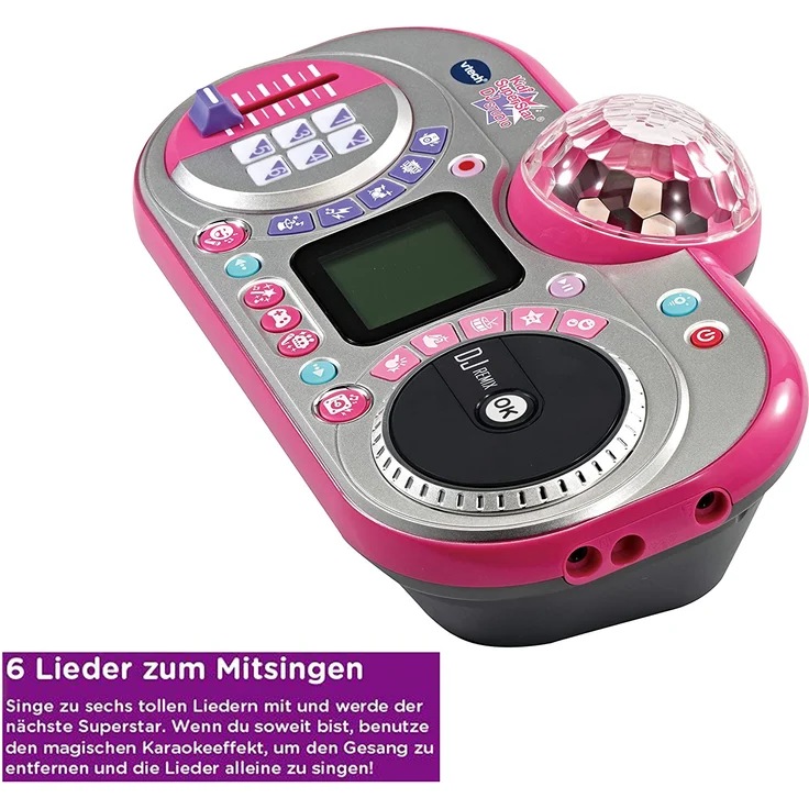 VTech 'Kidi Super Star DJ Studio' Mikrofon, ab 6 Jahren, singen, tanzen und eigene Sounds mischen, lila/pink – Bild 3