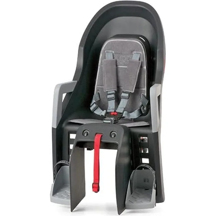 Kindersitz Polisport Guppy Maxi+ FF dunkelgrau/silber, Befestig. Rahmenrohr