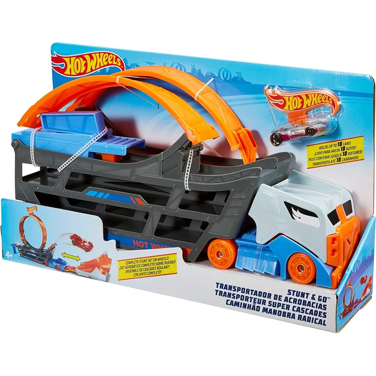 Hot Wheels GCK38 - Stunt N Go Transporter und Trackset, Spielzeug ab 4 Jahren – Bild 9