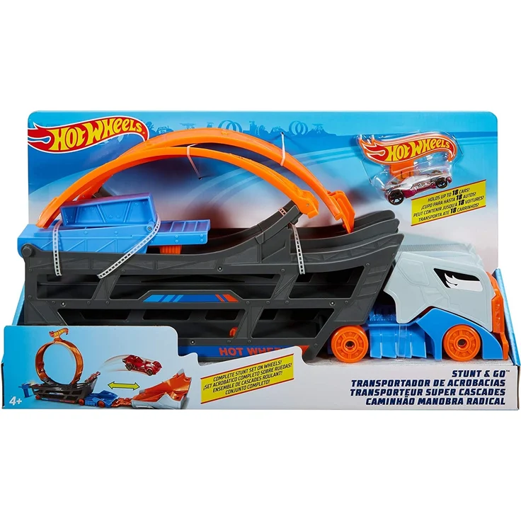 Hot Wheels GCK38 - Stunt N Go Transporter und Trackset, Spielzeug ab 4 Jahren – Bild 6