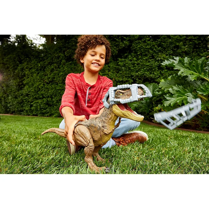 Mattel GWD67 'Jurassic World Stomp 'N Attack T-Rex', ab 4 Jahren, macht Dino-Laute, kann aufstampfen – Bild 3