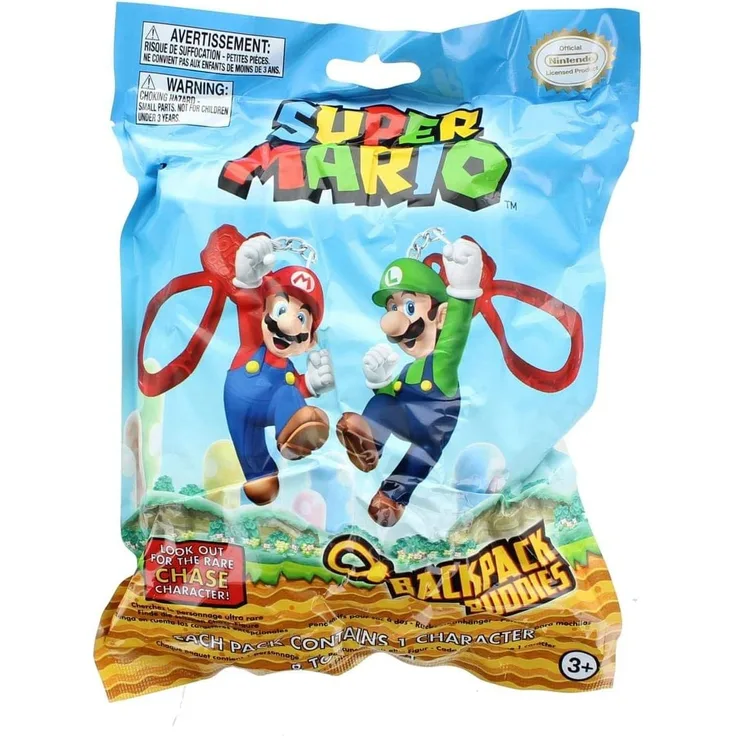 Super Mario Bros. Rucksackanhänger, 1x Stück, zufällige Auswahl