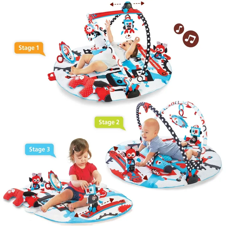 Spielmatte 3-in-1 Gymotion Robo 105 x 85 cm