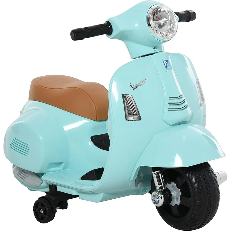 Elektrischer Kindermofa im Vespa Stil (Farbe: grün) – Bild 1
