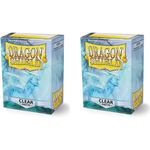 Dragon Shield Matte, Clear Kartenfolien Kartenhüllen Sleeves - für Sammelkarten wie Pokemon Magic - Standardgröße