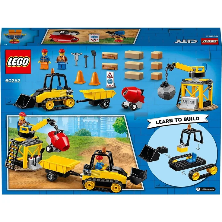 LEGO 60252 Bagger auf der Baustelle City Spielzeug mit Starter-Steinen und Kran, für Kinder ab 4 Jahren – Bild 8