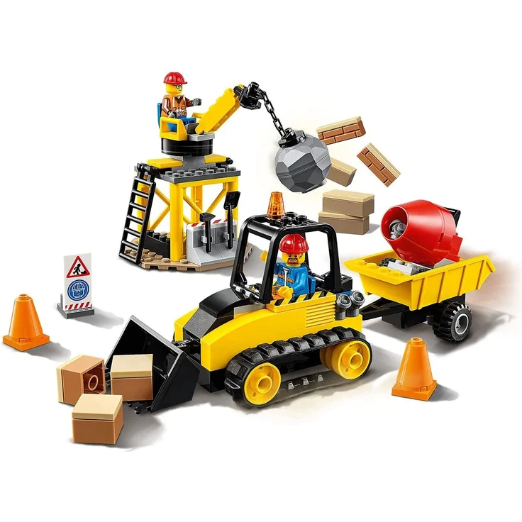 LEGO 60252 Bagger auf der Baustelle City Spielzeug mit Starter-Steinen und Kran, für Kinder ab 4 Jahren – Bild 2