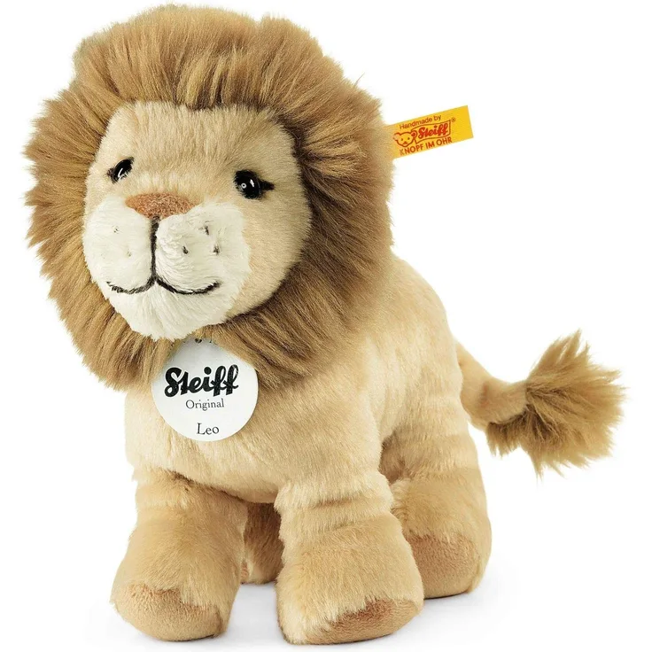 Steiff Leo Löwe - 16 cm - Plüschlöwe stehend - Kuscheltier für Kinder - weich & waschbar - beige (066658)