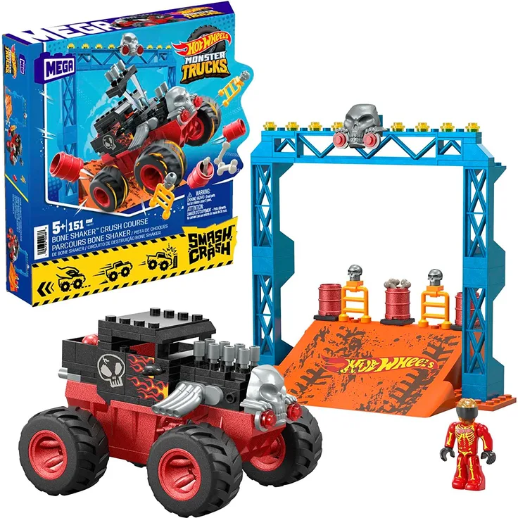 Mega Bloks Hot Wheels Monster Trucks Knochenschüttler Stunt