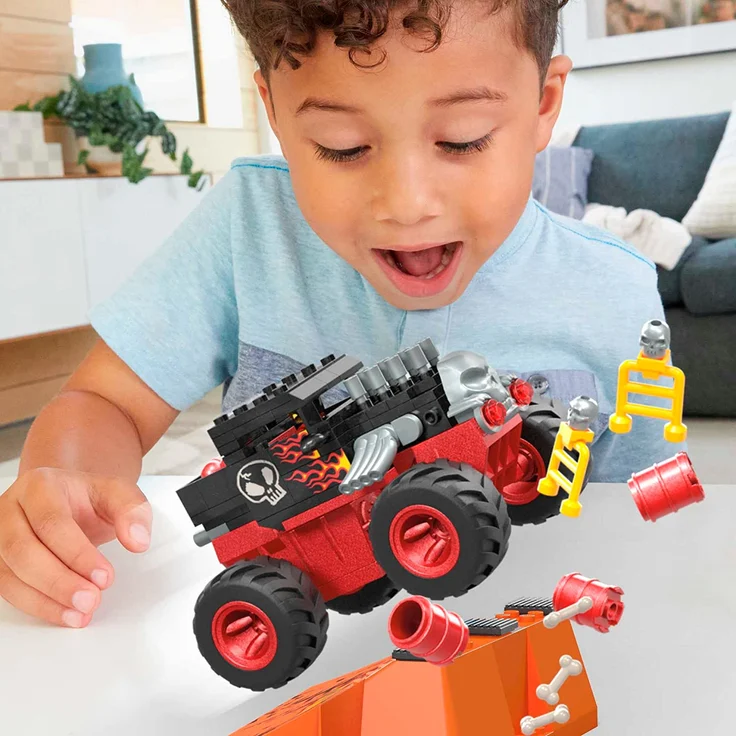Mega Bloks Hot Wheels Monster Trucks Knochenschüttler Stunt – Bild 2
