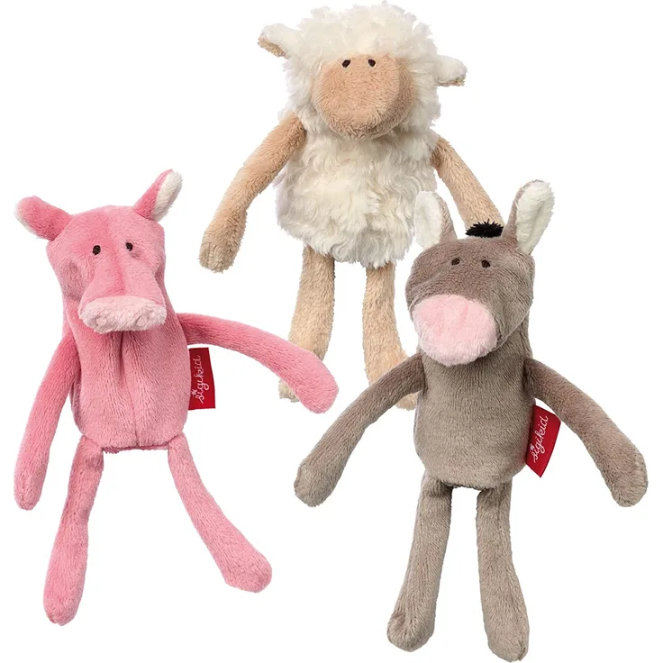 sigikid, Mädchen und Jungen, Fingerpuppenset Farmfreunde, My little theatre, Rosa/Braun/Weiß, 41565 - Preisvergleich
