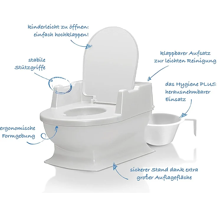 Reer SitzFritz Kinder-Toilette, Töpfchen und Toilettentrainer, weiß – Bild 5