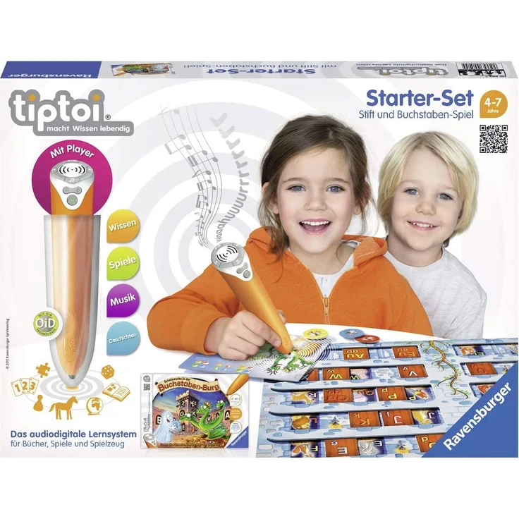 Ravensburger 00505 - Tiptoi Starter-Set mit Stift und Spiel Schatzsuche in der Buchstabenburg – Bild 1