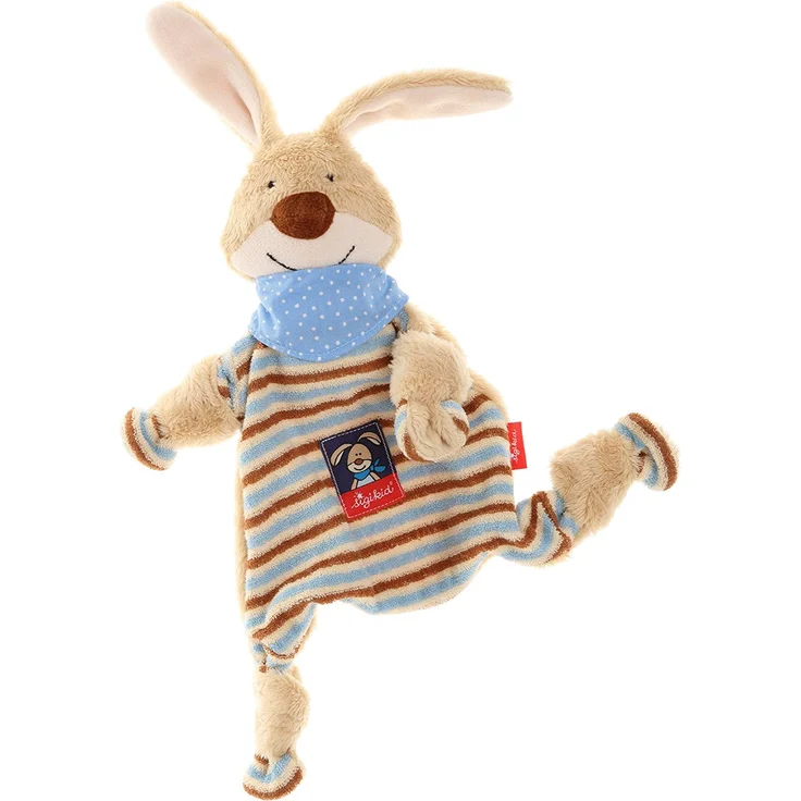 sigikid, Mädchen und Jungen, Schnuffeltuch Hase, Semmel Bunny, Beige/Blau, 47893 – Bild 5