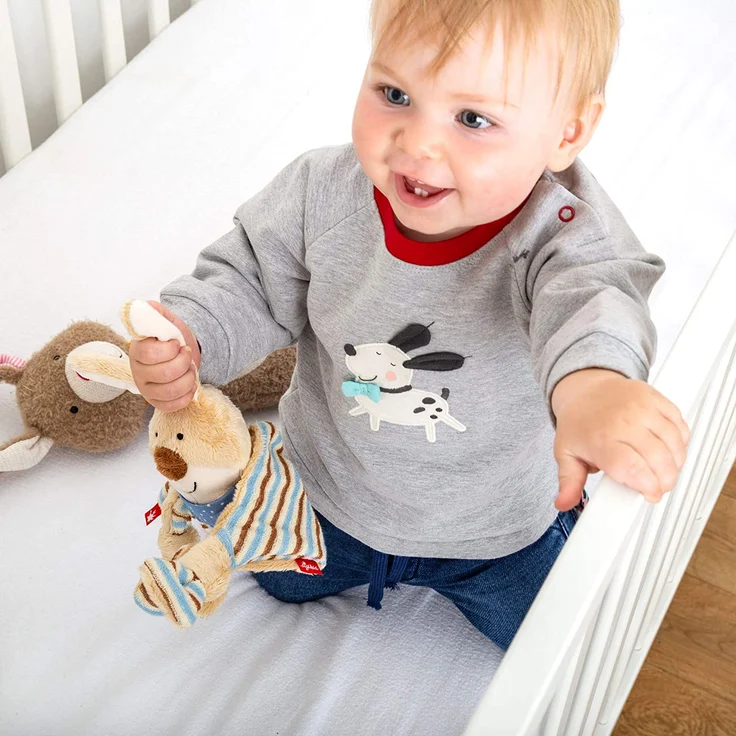 sigikid, Mädchen und Jungen, Schnuffeltuch Hase, Semmel Bunny, Beige/Blau, 47893 – Bild 2