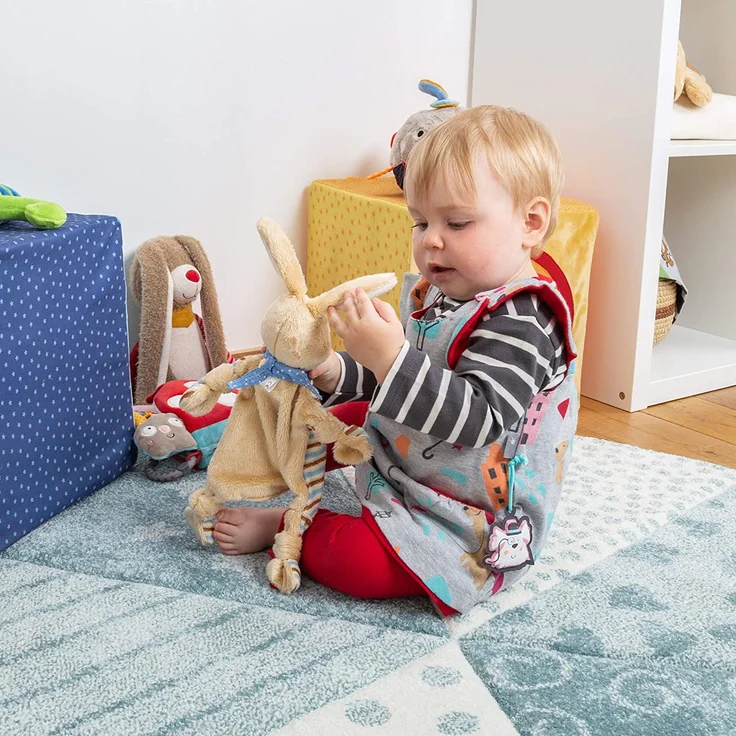 sigikid, Mädchen und Jungen, Schnuffeltuch Hase, Semmel Bunny, Beige/Blau, 47893 – Bild 7