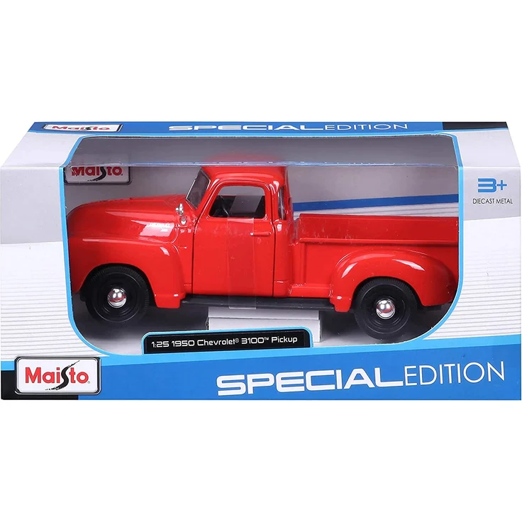 Maisto 531952 Chevrolet 3100 Pickup ´50 Modellauto, Rot/Orange – Bild 7