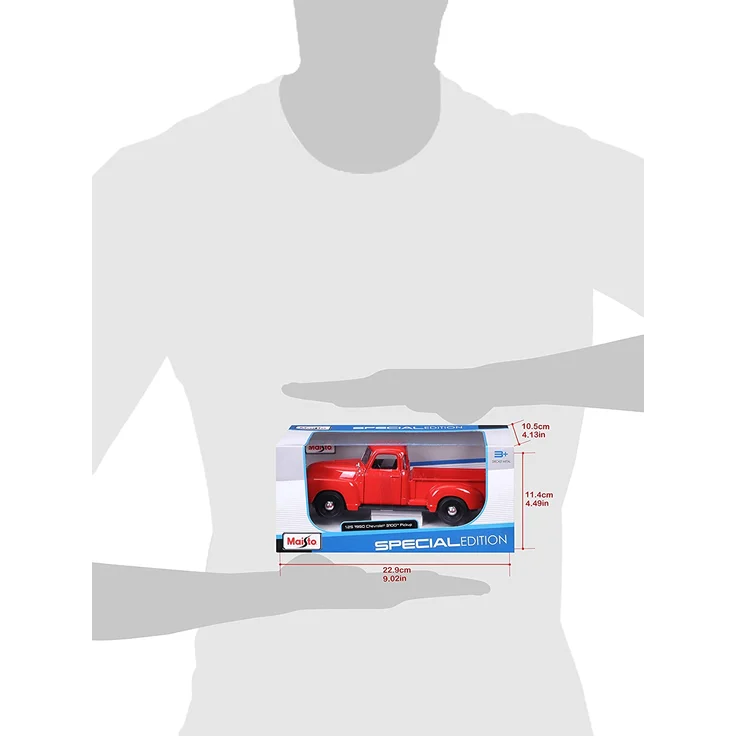Maisto 531952 Chevrolet 3100 Pickup ´50 Modellauto, Rot/Orange – Bild 8