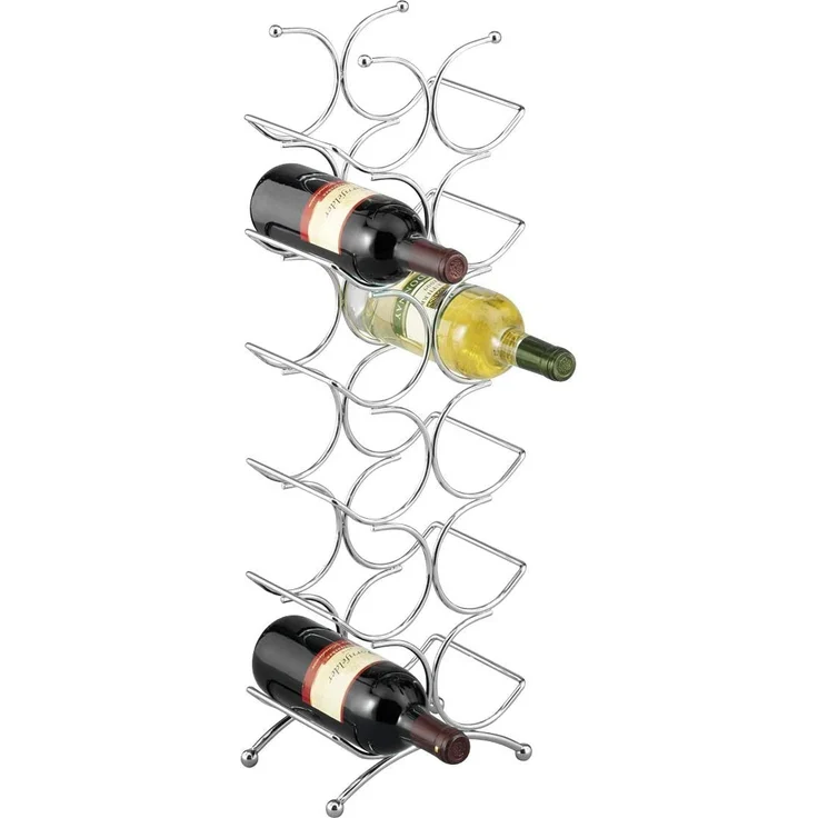 Zeller 27357 Weinregal 25 x 15,5 x 67,5 cm, chrom – Bild 1