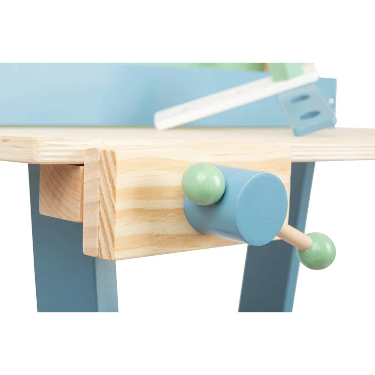 small foot 11375 Werkbank Nordic aus Holz, Rollenspielzeug mit Zubehör in hellen Farben, ab 3 Jahren - Preisvergleich – Bild 5