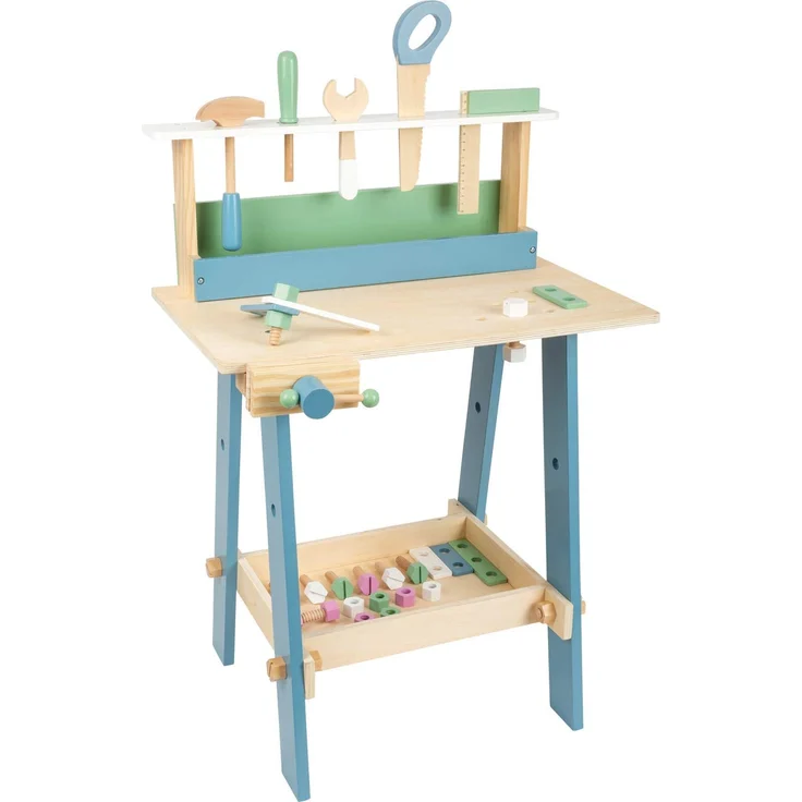 small foot 11375 Werkbank Nordic aus Holz, Rollenspielzeug mit Zubehör in hellen Farben, ab 3 Jahren - Preisvergleich – Bild 1