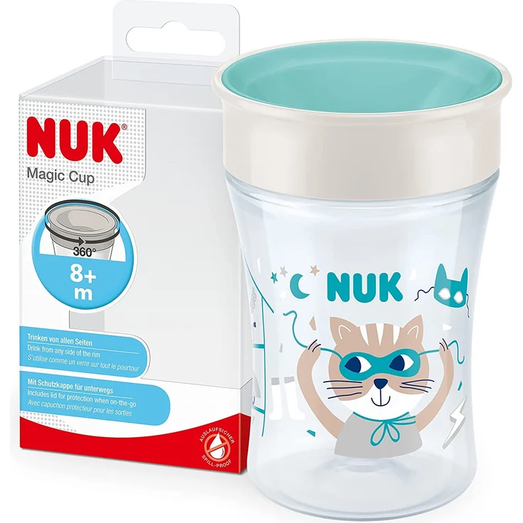 NUK Magic Cup (5 Farben) Mint Katze – Bild 1
