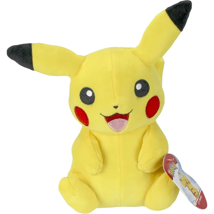 Pokemon 'Pikachu', 20cm, Kuscheltier, Offiziell Lizenziertes Pokemon Spielzeug