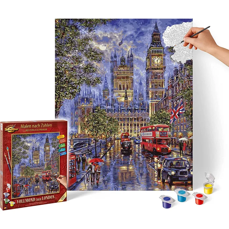 Malen nach Zahlen - Vollmond über London