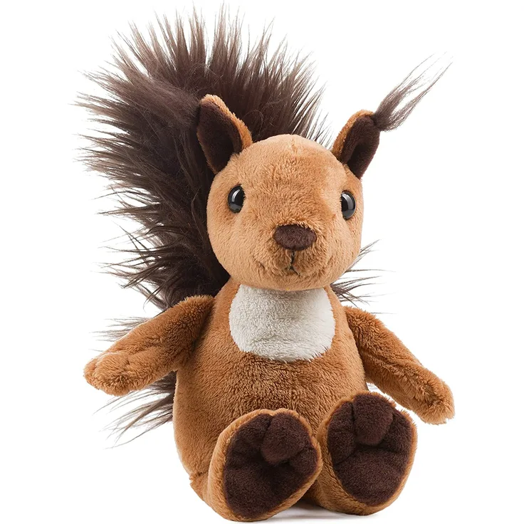 Schaffer Knuddel mich! 5691 Luzy Plüsch Eichhörnchen, Braun/Weiß, Größe M 25 cm