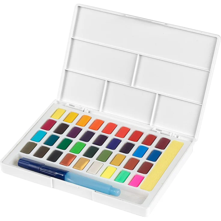 Faber-Castell Aquarellfarben in Näpfchen, 36er Etui - Preisvergleich – Bild 2