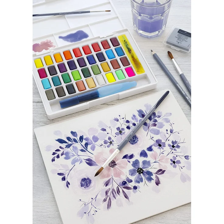 Faber-Castell Aquarellfarben in Näpfchen, 36er Etui - Preisvergleich – Bild 5